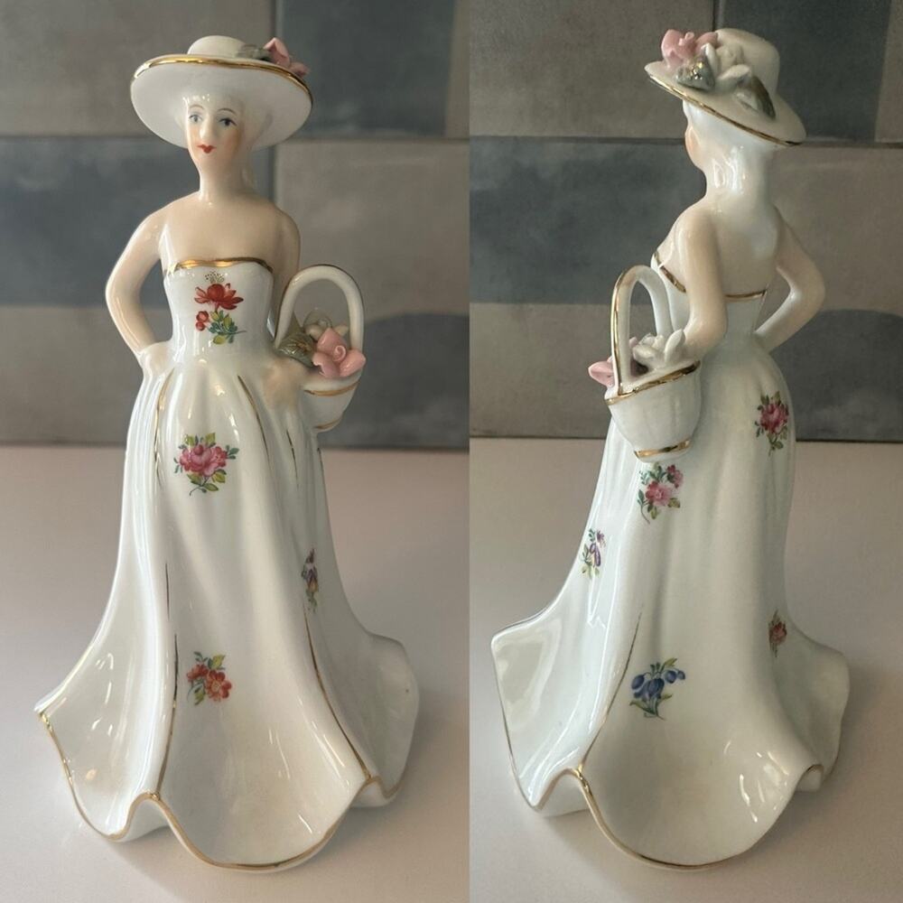 Vintage KPM Germany woman ceramic figurine